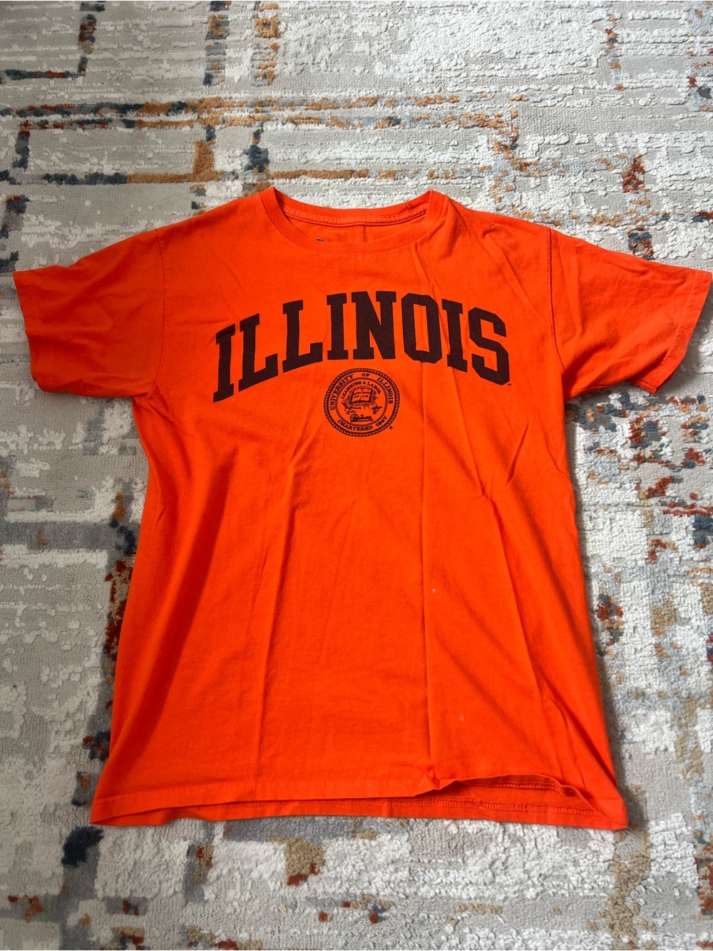 Champion Orange Illinois Graphic Short Sleeve Tee